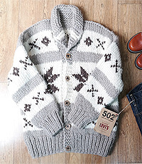 캐나다 헨드메이드 양모100% 인디언 코위찬  스웨터(cowichan sweater)