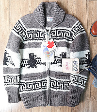 KANATA 카나타 캐나다 헨드메이드 양모100% 인디언 코위찬 스웨터 cowichan sweater   우먼프리사이즈!! 미사용품!