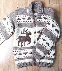캐나다 헨드메이드 양모100% 인디언 코위찬 스웨터(cowichan sweater) 100~105사이즈!