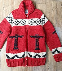 카나타 캐나다 핸드메이드 양모100% 인디언 코위챤 스웨터(cowichan sweater)