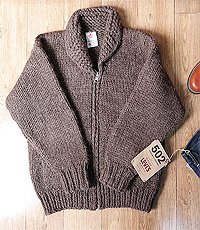 캐나다 헨드메이드 양모100% 인디언 코위챤 스웨터(cowichan sweater) L사이즈!