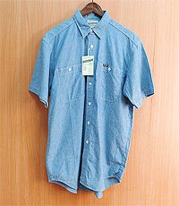 일본판 90S  wrangler 랭글러 빈티지 샴브레이 워크 데님셔츠! 103~105사이즈  새제품입니다.