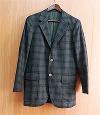 일본판 70S VAN JACKET  울 100% 빈티지 체크 금장 블레이져 자켓 남자 92사이즈 우먼 프리사이즈~! 40~50년 세월에도 좋은 컨디션.