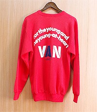 일본판 90S VAN JAC 코튼 100% 빈티지 스웨트 셔츠~! 프리사이즈~!