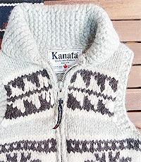KANATA 카나타 캐나다 핸드메이드 양모100% 코위찬 스웨터 cowichan sweater  우먼S사이즈~! 세탁완료~!!