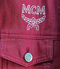 일본판 90S MCM 레드컬러 빈티지 데님자켓~! 우먼 M사이즈~! 90년대 초반 레트로 MCM