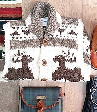 캐나다 핸드메이드 양모100% 인디언 코위찬 캐나다 스웨터 cowichan sweater 최상 컨디션