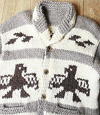 캐나다 헨드메이드 양모100% 인디언 코위챤 스웨터(cowichan sweater) 100~105사이즈!!