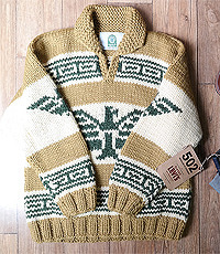 canadian sweater company 양모100% 인디언 코위챤 스웨터(cowichan sweater) 174이하 프리!