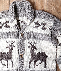 캐나다 헨드메이드 양모100% 인디언 코위챤 스웨터(cowichan sweater)  95~100사이즈!!