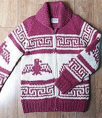 KANATA 캐나다 헨드메이드 양모100% 인디언 코위챤 스웨터(cowichan sweater)