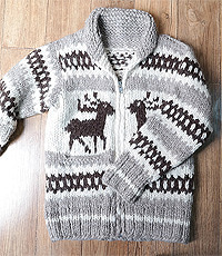 캐나다 헨드메이드 양모100% 인디언 코위찬  스웨터(cowichan sweater) 우먼프리사이즈!