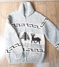 KANATA 카나타 캐나다 헨드메이드 양모100% 인디언 코위챤 스웨터(cowichan sweater)  105-110사이즈! 굿 컨디션!