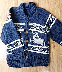 캐나다 헨드메이드 양모100% 인디언 코위챤 스웨터(cowichan sweater) 105사이즈!