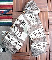 KANATA 카나타 캐나다 핸드메이드 양모100% 인디언 코위챤 스웨터 cowichan sweater  프리사이즈~! 굿 컨디션~!