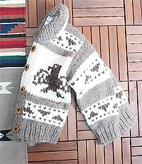 캐나다 핸드메이드 양모100% 인디언 코위챤 스웨터 cowichan sweater~! 우먼프리 맨즈M사이즈 최상 컨디션~!