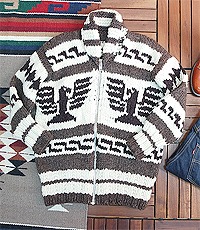 캐나다 핸드메이드 양모100% 인디언 코위찬 캐나다 스웨터 cowichan sweater 173이하 프리사이즈~! 굿 컨디션~!