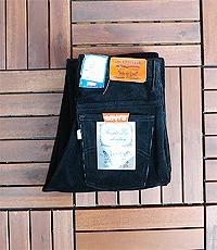 일본판 83s levis 리바이스 515 화이트텝 빈티지 코듀로이 팬츠~! 27사이즈~! 40년 된 미사용품  블랙