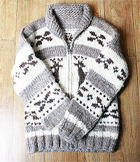 캐나다 헨드메이드 양모100% 코위찬 스웨터(cowichan sweater) 우먼프리사이즈!! 굿 컨디션!!