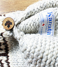 KANATA 카나타 캐나다 헨드메이드 양모100% 코위찬 스웨터(cowichan sweater) 105사이즈!!