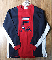일본판 90S 빈티지 FILA 라운드 셔츠!! 오버핏!! 올드스쿨에 굿 아이템!!