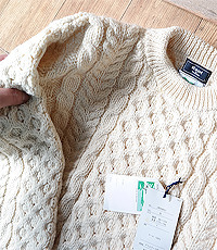 일본판 kent in tradition aran sweater!! 아일랜드  알란스웨터!!  프리사이즈!! 새제품!!