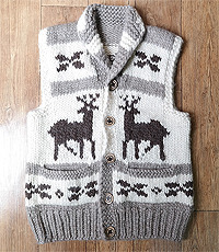 캐나다 헨드메이드 양모100% 인디언 코위챤 스웨터(cowichan sweater) m사이즈!!