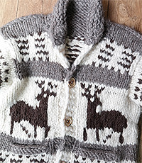 캐나다 헨드메이드 양모100% 인디언 코위챤 스웨터(cowichan sweater)  우먼 프리사이즈!!