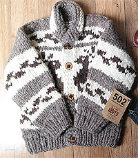캐나다 헨드메이드 양모100% 인디언 코위챤 스웨터(cowichan sweater)  우먼프리!!