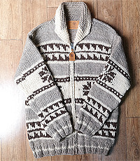 CANADIAN SWEATER COMPANY 캐나다 헨드메이드 양모100% 인디언 코위챤 스웨터(cowichan sweater)  