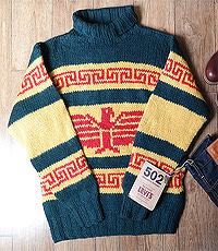 일본판 Houston classic 울100% 도톰한 터틀넥 스웨터! 프리사이즈!