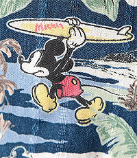 일본판 도쿄 디즈니 미키 마우스 하와이안 셔츠!105~110 빅 사이즈! 굿 컨디션!