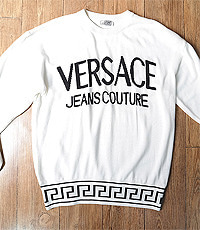 90S versace jeans couture 베르사체 진 코튼100% 레트로 니트!
