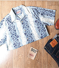 일본판 Vintage BOOM 동양적인 느낌의 알로하 셔츠! 95-100사이즈! 최상 컨디션!