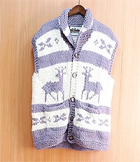 캐나다 핸드메이드 양모100% 인디언 코위찬 캐나다 스웨터 cowichan sweater~! 105~110사이즈~! 굿 컨디션~!