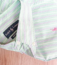 일본판 POLO RALPH LAUREN 폴로 랄프로렌 코튼100% 스트라이프 셔츠 L 사이즈
