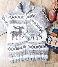 캐나다 핸드메이드 양모100% 인디언 코위챤 스웨터 cowichan sweater~! 우먼 프리사이즈~! 굿 컨디션~!