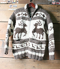 캐나다 핸드메이드 양모100% 코위찬 스웨터 cowichan sweater   캐나다 스웨터  매물이 귀한 작은 사이즈!!