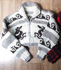 “COWICHAN INDIAN”캐나다 헨드메이드 양모100% 코위챤 스웨터(cowichan sweater)!!