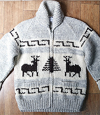“KANATA”캐나다 헨드메이드 양모100% 인디언 코위챤 스웨터(cowichan sweater)