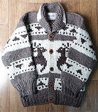 캐나다 헨드메이드 양모100% 인디언 코위챤 스웨터(cowichan sweater)   105사이즈!!