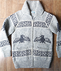 캐나다 헨드메이드 양모100% 인디언 코위챤 스웨터(cowichan sweater)173이하 M사이즈!