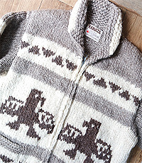KANATA 캐나다 헨드메이드 양모100% 인디언 코위챤 스웨터(cowichan sweater)