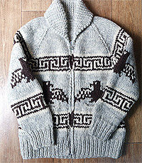 캐나다 헨드메이드 양모100% 인디언 코위찬  스웨터(cowichan sweater) 172이하 M사이즈!!