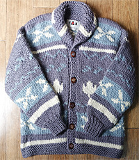 캐나다 헨드메이드 양모100% 인디언 코위챤 스웨터(cowichan sweater)100~105사이즈!!