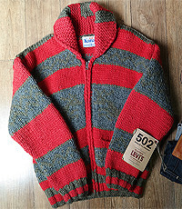 KANATA 캐나다 헨드메이드 양모100% 인디언 코위챤 스웨터(cowichan sweater)40사이즈!