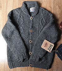 KANATA 캐나다 헨드메이드 양모100% 인디언 코위챤 스웨터(cowichan sweater) 105사이즈!!