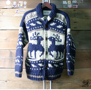 캐나다 헨드메이드 양모100% 인디언 코위챤 스웨터cowichan sweater